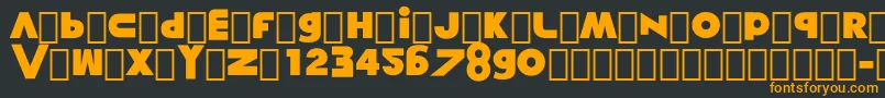 フォントMisunderstanding – 黒い背景にオレンジの文字