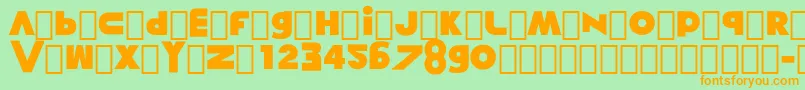 Misunderstanding Font – Orange Fonts on Green Background