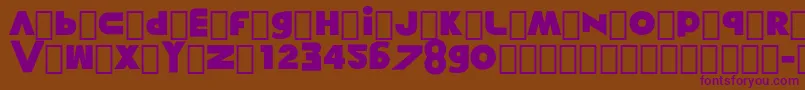 Misunderstanding-Schriftart – Violette Schriften auf braunem Hintergrund
