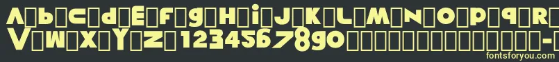 フォントMisunderstanding – 黒い背景に黄色の文字