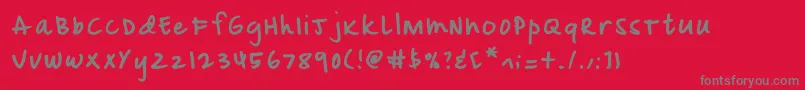 Mix Doodle Font – Gray Fonts on Red Background