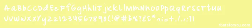 Mix Doodle Font – White Fonts on Yellow Background