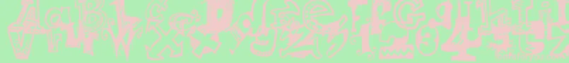 Mixagex Font – Pink Fonts on Green Background