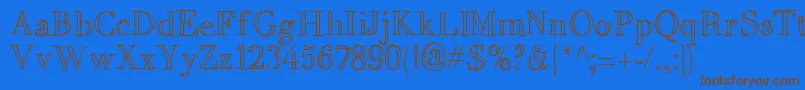 MixBrescia Font – Brown Fonts on Blue Background
