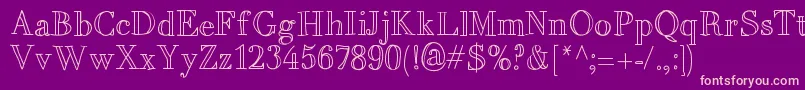 MixBrescia Font – Pink Fonts on Purple Background