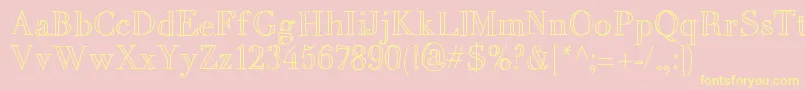 MixBrescia Font – Yellow Fonts on Pink Background