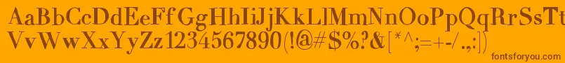 MixCarpathia-Schriftart – Braune Schriften auf orangefarbenem Hintergrund