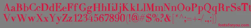 MixCarpathia Font – Red Fonts on Gray Background