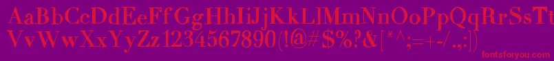 MixCarpathia Font – Red Fonts on Purple Background