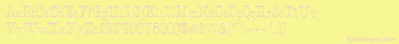 Figurny Font – Pink Fonts on Yellow Background