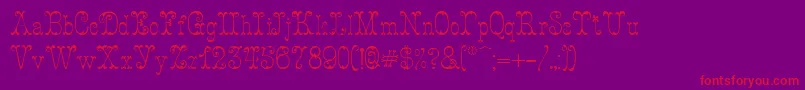 Figurny Font – Red Fonts on Purple Background