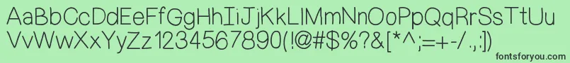 MixDemiSans Font – Black Fonts on Green Background