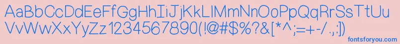 MixDemiSans Font – Blue Fonts on Pink Background