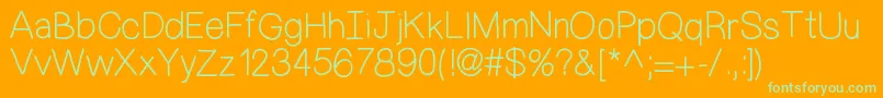 MixDemiSans Font – Green Fonts on Orange Background