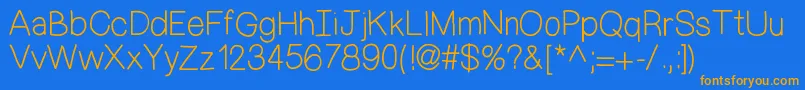 MixDemiSans Font – Orange Fonts on Blue Background