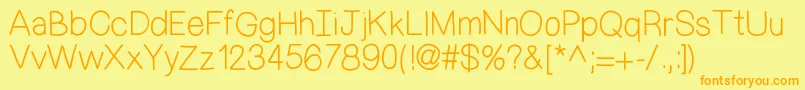 MixDemiSans Font – Orange Fonts on Yellow Background