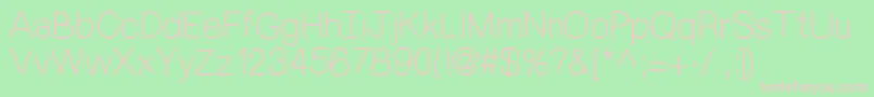 MixDemiSans Font – Pink Fonts on Green Background