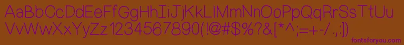 MixDemiSans Font – Purple Fonts on Brown Background