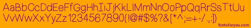 MixDemiSans Font – Purple Fonts on Orange Background