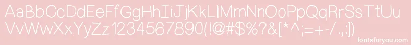 MixDemiSans Font – White Fonts on Pink Background