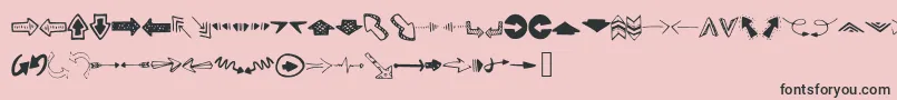 MixDirections Font – Black Fonts on Pink Background