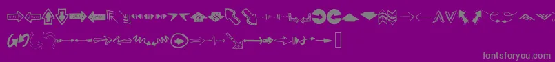 MixDirections Font – Gray Fonts on Purple Background