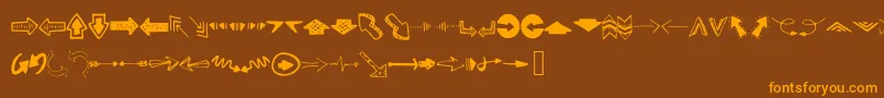 MixDirections Font – Orange Fonts on Brown Background