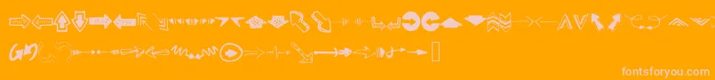 MixDirections Font – Pink Fonts on Orange Background