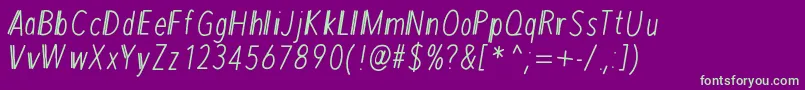 MixDuple Font – Green Fonts on Purple Background