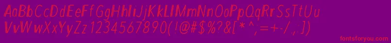 MixDuple Font – Red Fonts on Purple Background