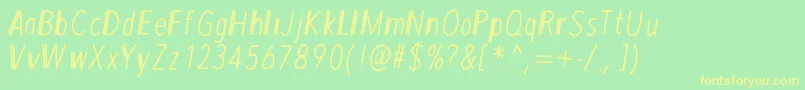 MixDuple Font – Yellow Fonts on Green Background