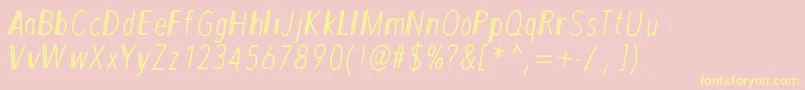 MixDuple Font – Yellow Fonts on Pink Background