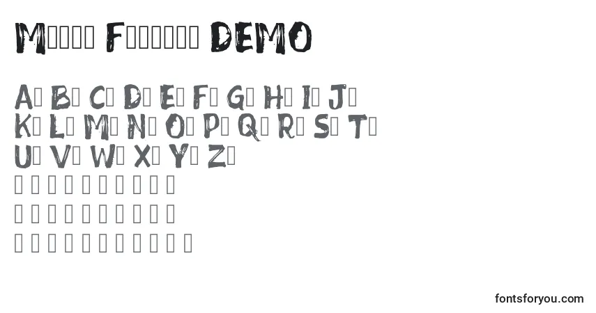 Mixed Feeling DEMO-fontti – aakkoset, numerot, erikoismerkit