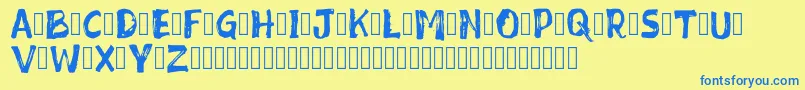 Mixed Feeling DEMO Font – Blue Fonts on Yellow Background