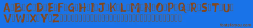 Mixed Feeling DEMO Font – Brown Fonts on Blue Background