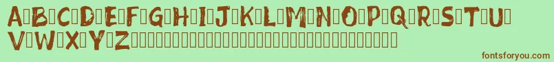 Mixed Feeling DEMO Font – Brown Fonts on Green Background