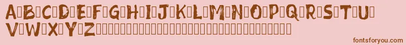 Mixed Feeling DEMO Font – Brown Fonts on Pink Background