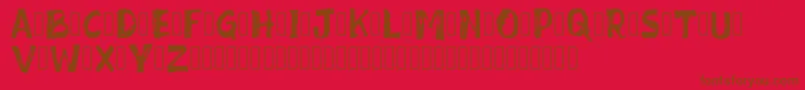 Mixed Feeling DEMO Font – Brown Fonts on Red Background
