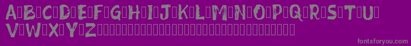 Mixed Feeling DEMO-fontti – harmaat kirjasimet violetilla taustalla