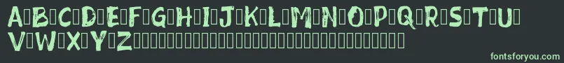Mixed Feeling DEMO Font – Green Fonts on Black Background