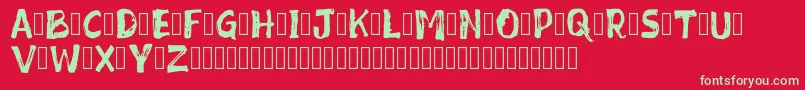 Mixed Feeling DEMO Font – Green Fonts on Red Background