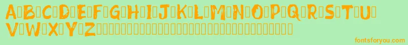 Mixed Feeling DEMO Font – Orange Fonts on Green Background
