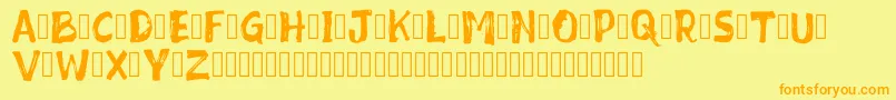 Mixed Feeling DEMO Font – Orange Fonts on Yellow Background