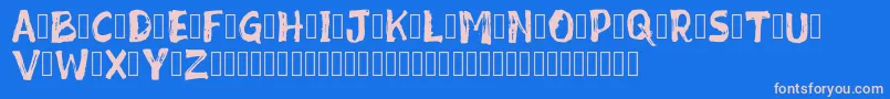 Mixed Feeling DEMO Font – Pink Fonts on Blue Background