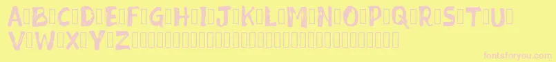 Mixed Feeling DEMO Font – Pink Fonts on Yellow Background