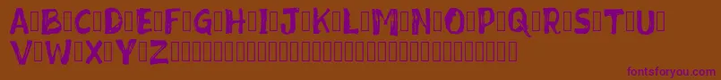Mixed Feeling DEMO Font – Purple Fonts on Brown Background