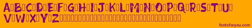 Mixed Feeling DEMO Font – Purple Fonts on Orange Background