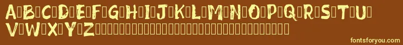 Mixed Feeling DEMO Font – Yellow Fonts on Brown Background