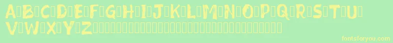 Mixed Feeling DEMO Font – Yellow Fonts on Green Background
