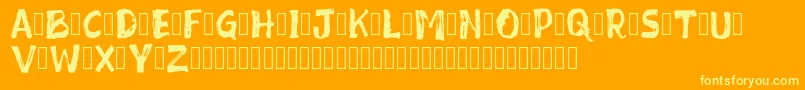 Mixed Feeling DEMO Font – Yellow Fonts on Orange Background